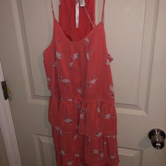 Flamingo Print Ruffle Dress - Picture 2 of 3